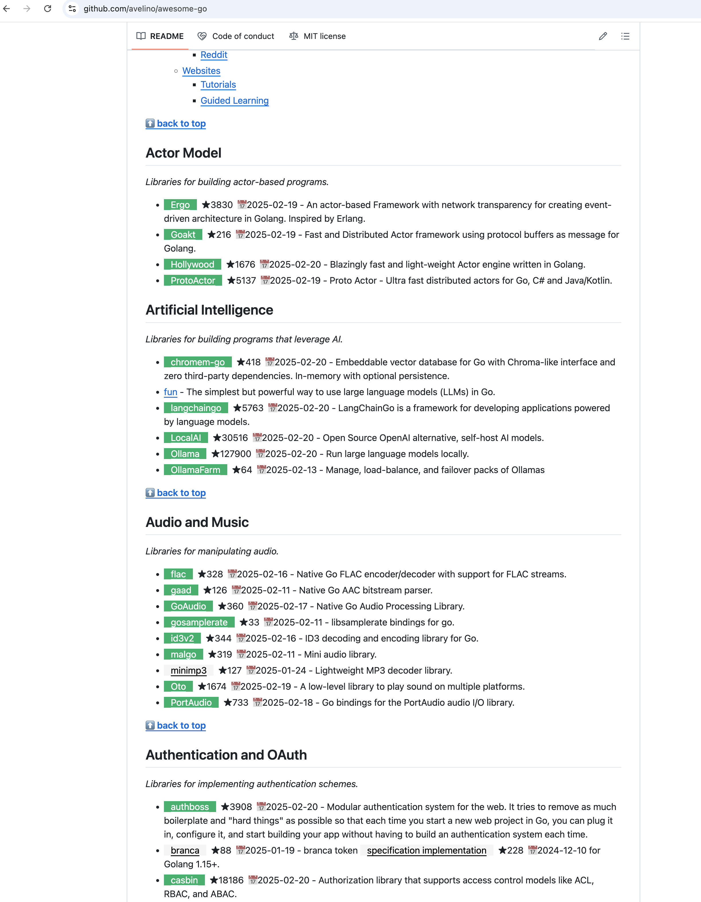 github Awesome-xxx项目预览